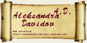 Aleksandra Davidov vizit kartica